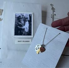 Load image into Gallery viewer, a personalised hand stamped necklace on a silver chain
