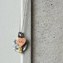 Load image into Gallery viewer, Personalised charm necklace on recycled silver chain
